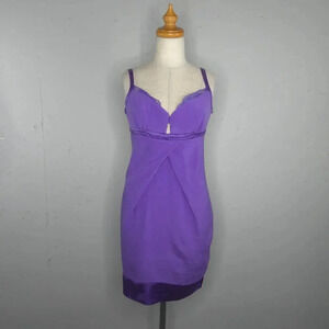 Bebe Lingerie Style Silk Slip Cocktail Dress sz S